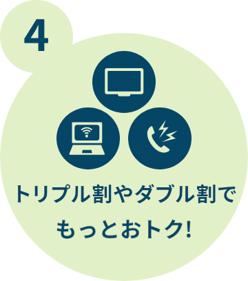 トリプル割でもっとおトク！